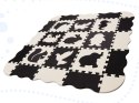 Mata edukacyjna soft play dla dzieci 114 x 114 cm, czarna