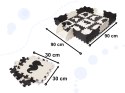 Mata edukacyjna soft play dla dzieci 114 x 114 cm, czarna