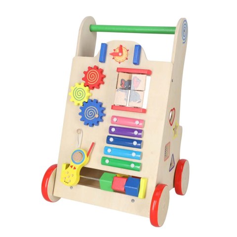 Pchacz-drewniany Chodzik Edukacyjny dla Malucha 6w1