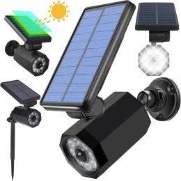 Nowoczesna lampa solarna ogrodowa z czujnikiem ruchu i zmierzchu