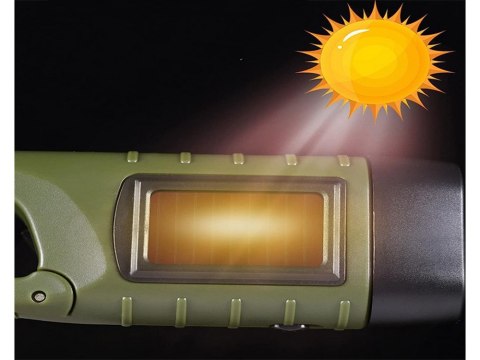 LATARKA SOLARNA DYNAMO 3 LED - NIEZAWODNY TOWAR NA KAŻDĄ OKAZJĘ