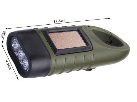 LATARKA SOLARNA DYNAMO 3 LED - NIEZAWODNY TOWAR NA KAŻDĄ OKAZJĘ