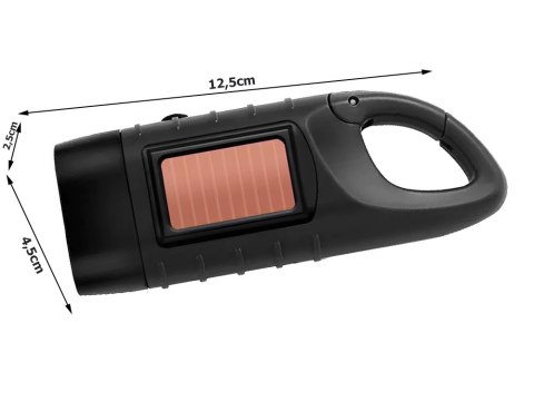 Nowoczesna latarka dynamo z panelem solarnym - idealna na każdą przygodę!