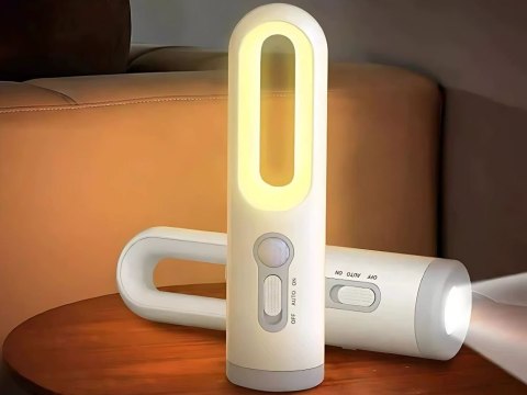 Lampka LED z czujnikiem ruchu i latarką - Bezdotykowe oświetlenie na USB