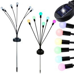 Nowoczesne lampki solarne RGB do ogrodu z automatycznym włączaniem