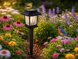Lampa solarna do ogrodu - zestaw 2 sztuki z czujnikiem zmierzchu