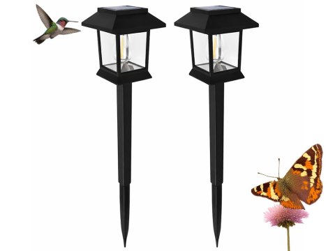Lampa solarna do ogrodu - zestaw 2 sztuki z czujnikiem zmierzchu