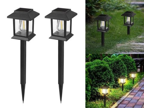 Lampa solarna do ogrodu - zestaw 2 sztuki z czujnikiem zmierzchu