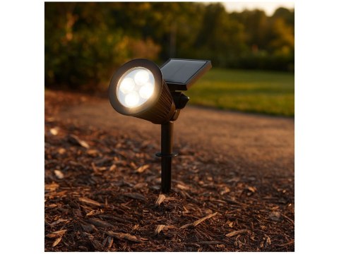 Nowoczesna lampa solarna do ogrodu z czujnikiem zmierzchu i regulacją kąta świecenia