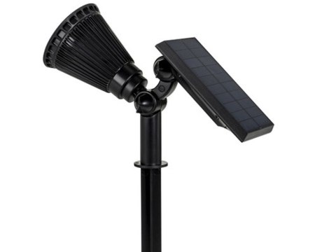 Nowoczesna lampa solarna do ogrodu z czujnikiem zmierzchu i regulacją kąta świecenia