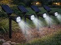 Nowoczesna lampa solarna do ogrodu z czujnikiem zmierzchu i regulacją kąta świecenia