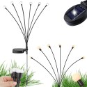 LAMPKI OGRODOWE SOLARNE KULECZKI 2 SZTUKI PO 6 LAMPEK LED DŁUGIE 70 CM