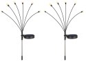 LAMPKI OGRODOWE SOLARNE KULECZKI 2 SZTUKI PO 6 LAMPEK LED DŁUGIE 70 CM