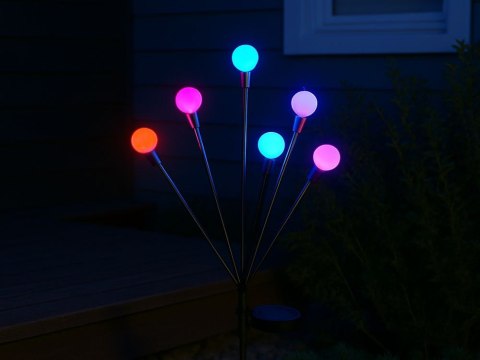 Nowoczesne lampki solarne RGB do ogrodu z automatycznym włączaniem