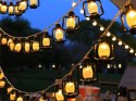 LAMPKI SOLARNE LED - DEKORACYJNA GIRLANDA Z LAMPIONAMI DO OGRODU I TARASU