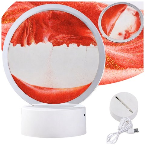 Lampa 3D z Ruchomym Piaskiem - Hipnotyzująca Dekoracja do Wnętrz