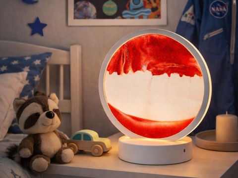 Lampa 3D z Ruchomym Piaskiem - Hipnotyzująca Dekoracja do Wnętrz