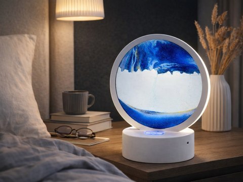 Nowoczesna lampa z efektem ruchomego piasku do stylowego wnętrza