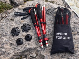 Nowoczesne kijki trekkingowe do nordic walking z pokrowcem