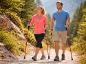 Nowoczesne kijki trekkingowe do nordic walking z pokrowcem