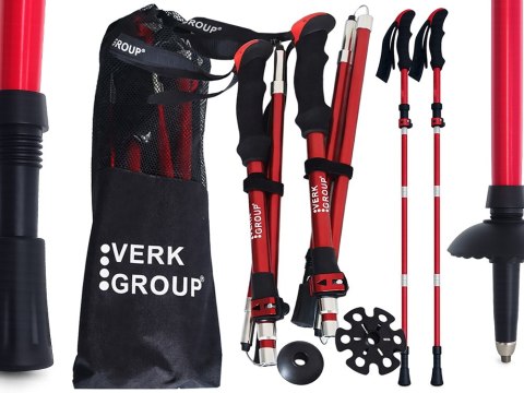 Nowoczesne kijki trekkingowe do nordic walking z pokrowcem