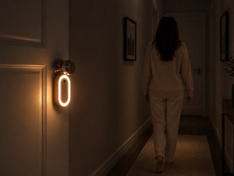 Nowoczesna lampka LED z czujnikiem ruchu do wnętrz