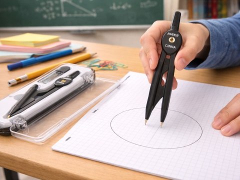 Zestaw Cyrkli Szkolnych z Ołówkiem - Komfort i Precyzja w Edukacji