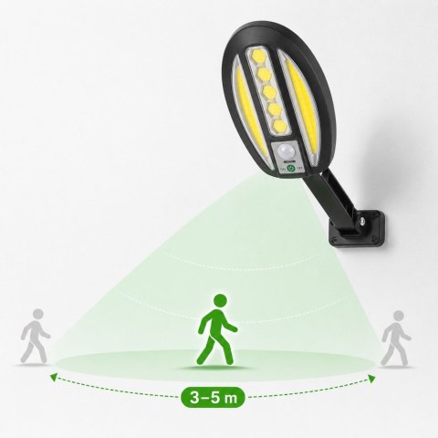 Nowoczesna lampa solarna LED z czujnikiem ruchu do ogrodu