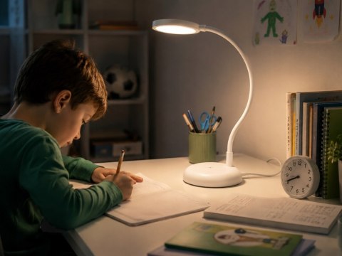 Nowoczesna lampka LED z elastycznym ramieniem i dotykowym sterowaniem