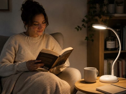 Nowoczesna lampka LED z elastycznym ramieniem i dotykowym sterowaniem