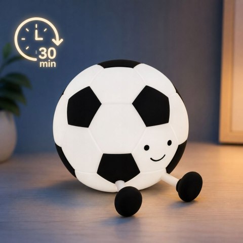 Lampa nocna w kształcie piłki nożnej - kolorowa, dotykowa, z funkcją timer