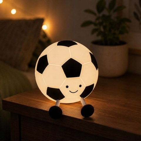 Lampa nocna w kształcie piłki nożnej - kolorowa, dotykowa, z funkcją timer