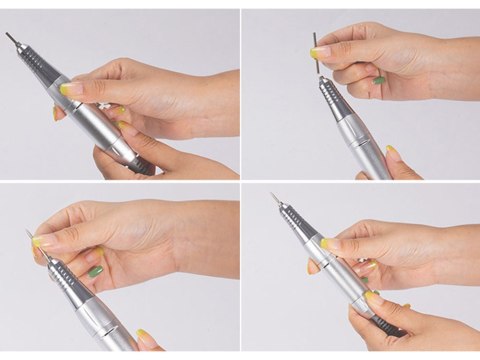 Frezarka do paznokci manicure pedicure 80w profesjonalna mocna + frezy 6szt