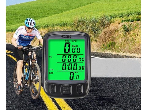 Licznik Rowerowy LCD z Wodoodporną Obudową i 27 Funkcjami