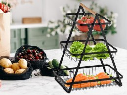 Półka kuchenna w stylu loft z koszyczkiem: nowoczesny organizer dla każdej kuchni