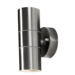 Kinkiet ogrodowy stal Inox IP44 GU10 ścienna lampa 