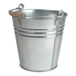 Wiadro ocynkowane 10l nierdzewne ozdobne