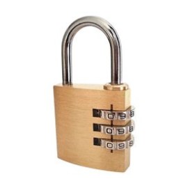 Kłódka szyfr pin 3 cyfrowy kod mosiądz 2mm rozstaw 4mm