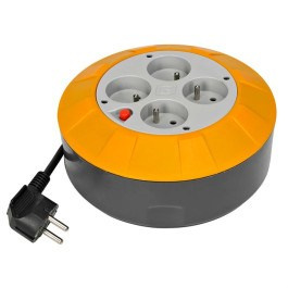 Przedłużacz bębnowy 5 m 4 gniazda bezpiecznik