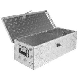 Skrzynia aluminiowa RAF ryflowana 76x25x32cm zamykana zamek