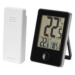 Termometr bezprzewodowy zasięg 60m pomiar temperatura Czarny