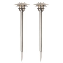 Lampa słupek ogrodowa UFFI LED 1W IP44 stal nierdzewna 2szt