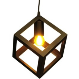 Lampa wisząca żyrandol CUBAN Black czarna 16 cm kuchnia jadalnia 130 cm