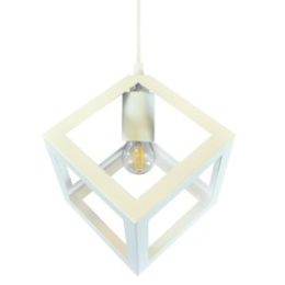 Lampa wisząca żyrandol CUBAN White biała 16 cm kuchnia jadalnia 130 cm
