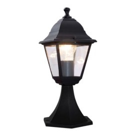 Latarnia słupek lampa BENOIT 38cm IP44 60W aluminum czarna