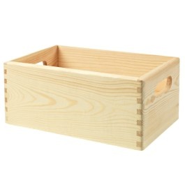 Skrzynia drewniana SVENN 30x14x20cm surowe drewno sosnowe