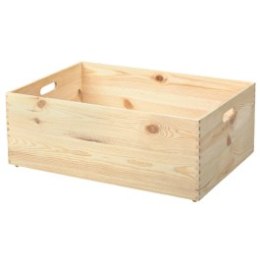 Skrzynia drewniana SVENN 60x23x40cm surowe drewno sosnowe