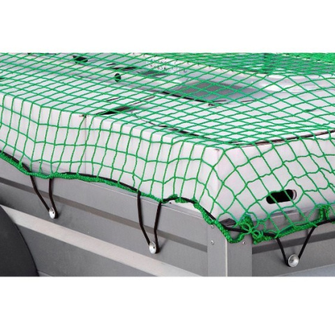 Gumowana siatka elastyczną linką Ø6 mm Dł:3,5xSzer:2,5 m przyczepa  