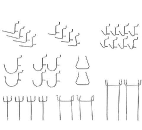 Haczyki wieszaki 32szt zestaw tablicy narzedziowej