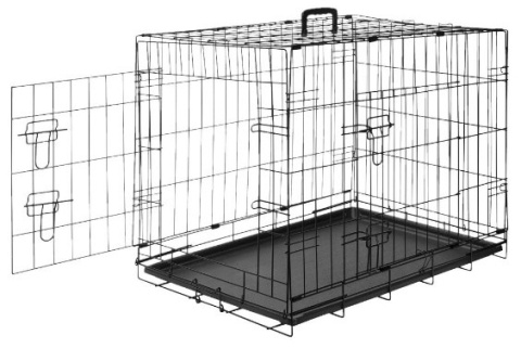 Klatka zwierząt 91x60x66 cm stalowa podstawka tworzywo